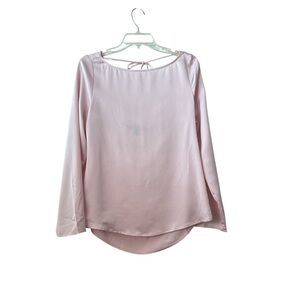 HALOGEN Long Sleeves Blush Pink Hi-Lo Casual Top Large BNWT